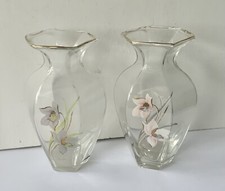 Coppia di Piccoli Vasi in Vetro sottile, firmati Anita - Vintage