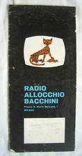 RADIO ALLOCCHIO BACCHINI MILANO - BROCHURE DEPLIANT CATALOGO VINTAGE