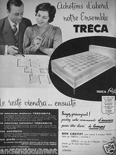 PUBLICITÉ 1958 TRÉCA MATELAS