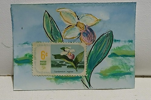 Ooak aceo orchidea astratta - aceo,