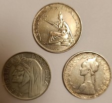 Repubblica Italiana Tris 500 Lire in argento Caravelle 1958- Dante - Centenario 