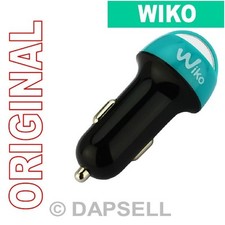 Wiko Caricabatterie Originale Auto Dual Usb 10w Nero Per Fever 4g Freddy Getaway