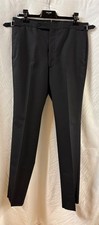 Husbands Tapered Trousers in Wool Fresco - Black