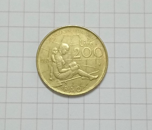 Moneta 200 lire 1980 fao - 200,