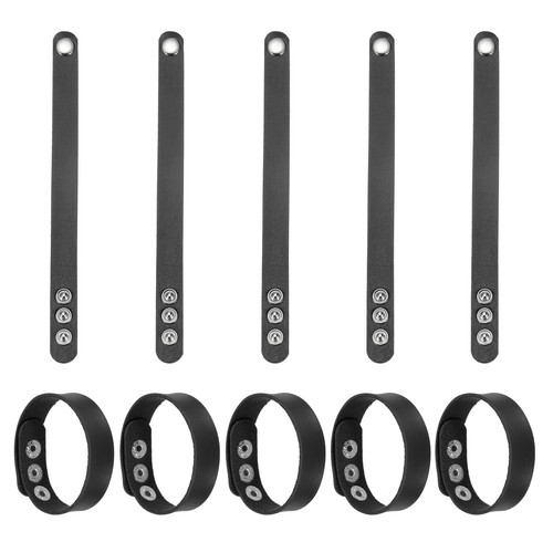 Leather snap clasp - leather,