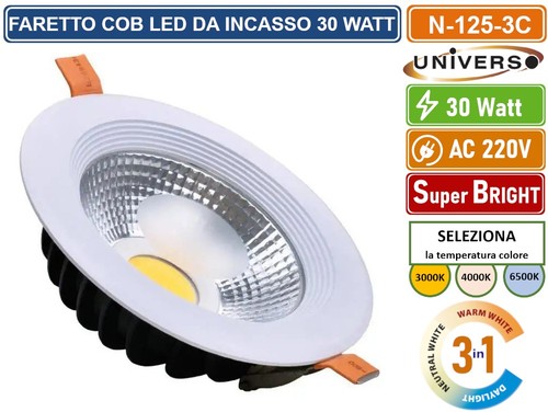 Faretto led incasso rotondo - led,