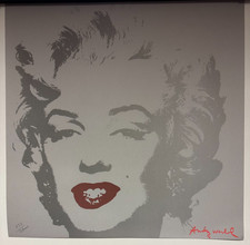 Targa poster Andy Warhol Marylin Monroe stampa litografica firmata timbro CMOA