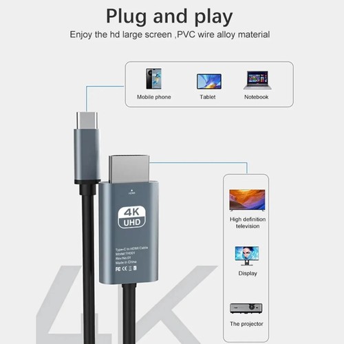 Cavo usb hdmi uhd - usb, 4k