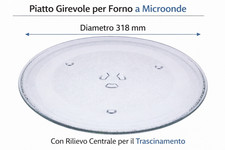 Piatto microonde girevole - piatto, in