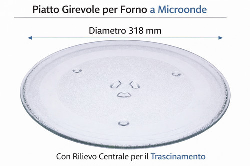 Piatto microonde girevole - girevole, in