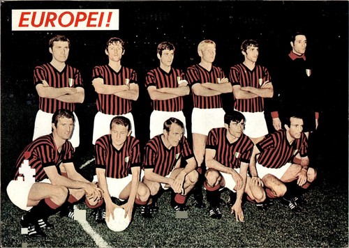 Cartolina squadra milan - ac,