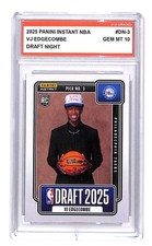 VJ Edgecombe Panini Instant 2025 NBA Draft #DN-3 Rookie Graded Gem Mint 10