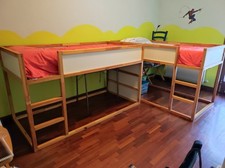 2 letti Kura IKEA usati accorciati 