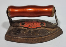 Antico Ferro da Stiro Giocattolo Ghisa Vintage N° 95 Manico Legno '800 / '900 Ra
