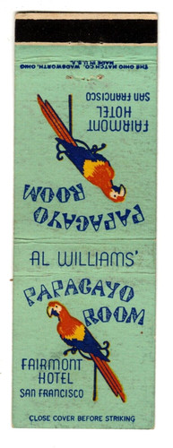 Papagayo room matchbook - papagayo,