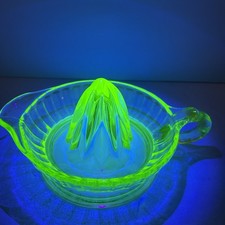 Spremiagrumi in vetro vaselina verde vintage vetro depressione