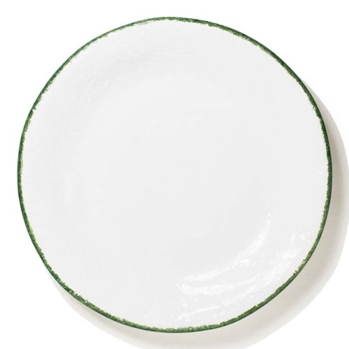 Piatto piano verde - piatto,