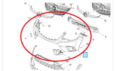 Front bumper upper fascia opel - front,