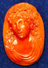 Coppia Di Cammei In Corallo