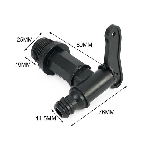 Rubinetto plastica nero per - in,