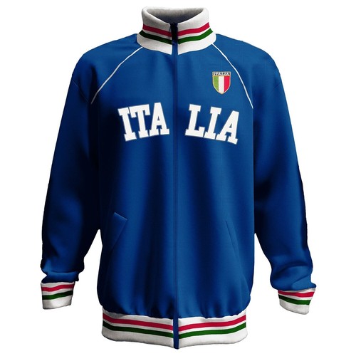 Felpa italia con zip - italia, e