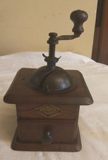 ANTICO MACININO DA CAFFE IN LEGNO E FERRO MARCA FRABER VEDI FOTO E DESCRIZIONE 