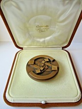   Giò Pomodoro medaglia scultura traforo autostradale Frejus 1975-79 con scatola