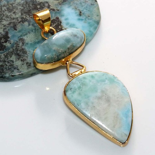 Ciondolo larimar lungo - ciondolo,