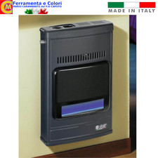 Stufa a Gas Metano a Parete o Pavimento SICAR ECO 45 100 m? Grigio Blue Flame