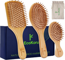 Set Spazzole Capelli Bambù