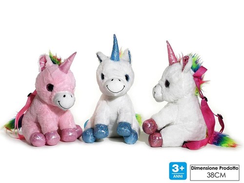 Borsa peluche unicorno - peluche,
