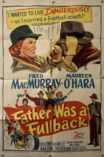 PADRE ERA UN FULLBACK Locandina originale un foglio film - 1949 - MAUREEN O'HARA