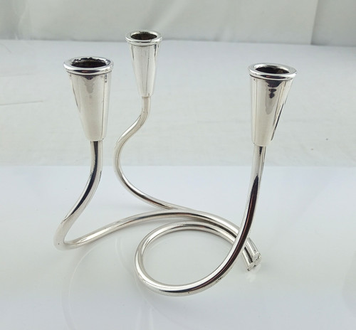 Candelabro piatto argento - candelabro,