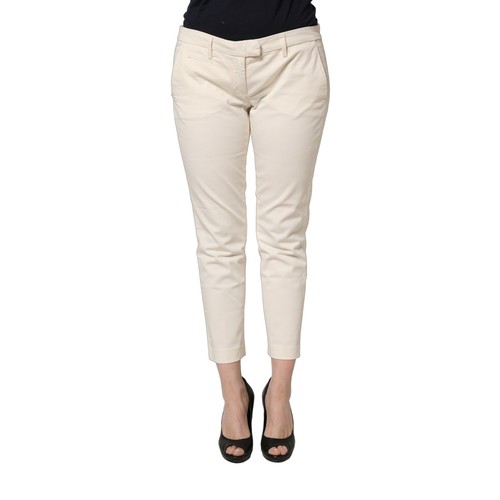 Pantaloni dondup bianchi vita - pantaloni,