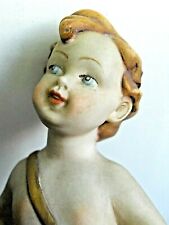 STATUA PORCELLANA CM.20 CERAMICA BISQUIT CAPODIMONTE FIRMATA VOLTA VINTAGE 7 FOT