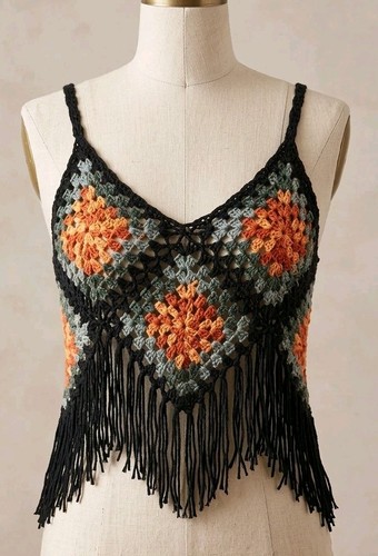 Canotta crop top boho - canotta,