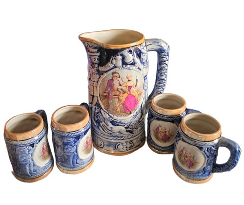 Set brocca tazze vintage - brocca,