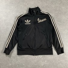 Adidas Giacca Uomo Piccola Nera Vespa Firebird Originale Ecopelle Righe