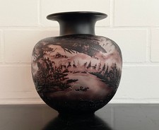 Vaso in vetro cammeo stile