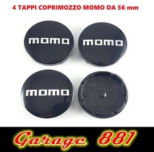 TAPPI COPRIMOZZO MOMO NERI BORCHIE CERCHI IN LEGA MOMO DIAMETRO 56 mm 4 pezzi