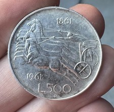 MONETA 500 LIRE 1861-1961