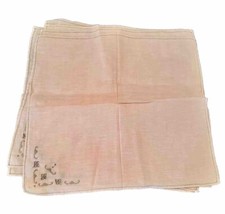 Vintage Set 6 Rose Linen Pink