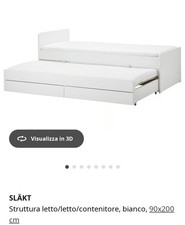 letto slakt con letto estraibile e cassetti in ottime condizioni 
