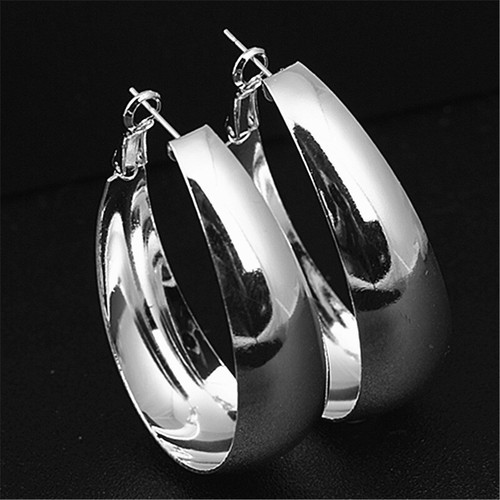 Orecchini cerchio argento - a,