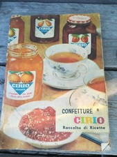 VECCHIO RICETTARIO confetture CIRIO raccolta di RICETTE
