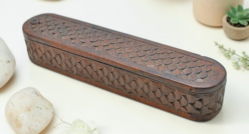 Scatola vintage legno porta - in,
