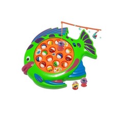 PESCA PAZZA FORMA PESCE 15 PESCI GIOCO TAVOLO BAMBINI EFFETTI SONORI GARA 4CANNE