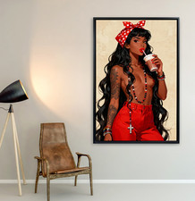 Motivo pop art, donna sexy con