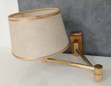 Abatjour Lampada da Parete Muro in Ottone con Snodo Vintage