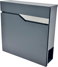 | Cassetta Postale | Antracite, Acciaio Verniciato, 37X10,5X37 Cm | Portariviste